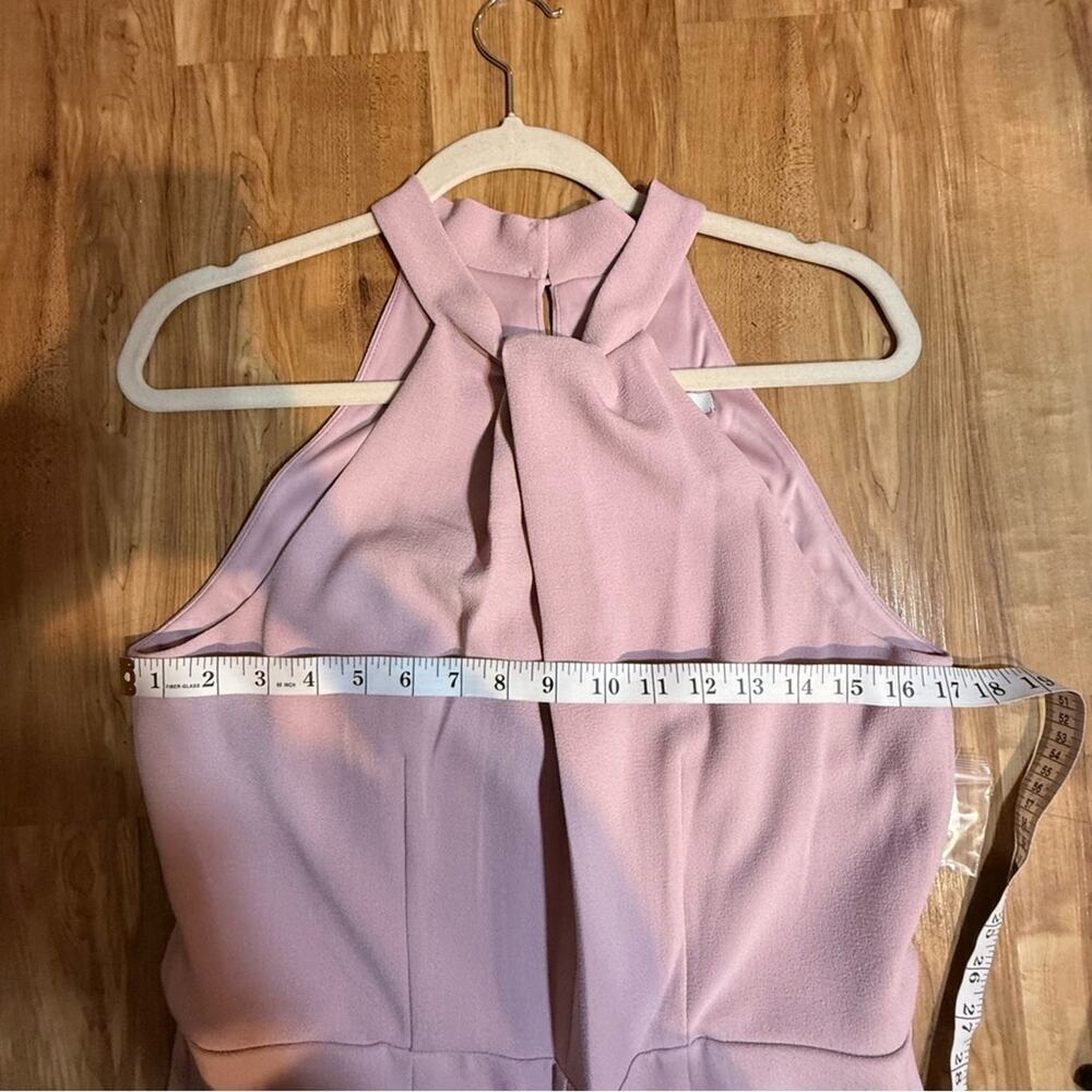 Julia Jordan Light Mauve Formal Wide Leg Jumpsuit Halter Neck Prom Size 10 NWT - Picture 9 of 10